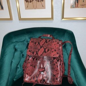 ZARA Faux Snakeskin Backpack
